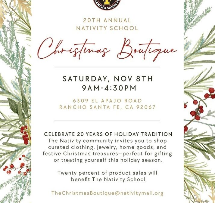 20th Annual Nativity Christmas Boutique