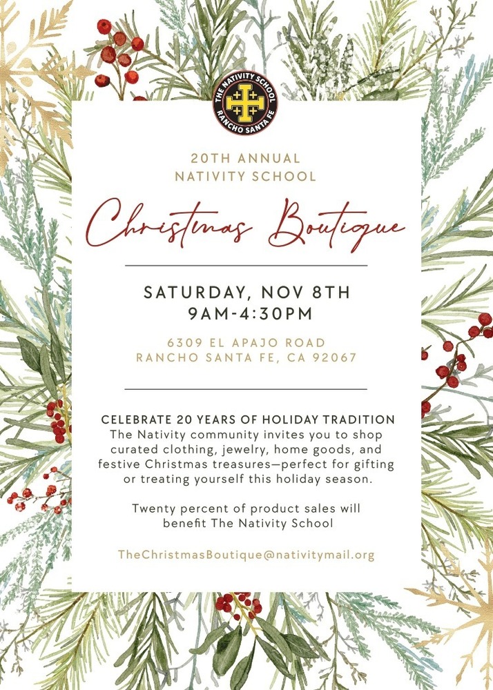 20th Annual Nativity Christmas Boutique